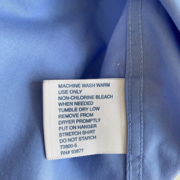 Stafford Tailored Culture Easy-Care Broadcloth Long Sleeves Shirt Men's 15.5 - Picture 9 of 10